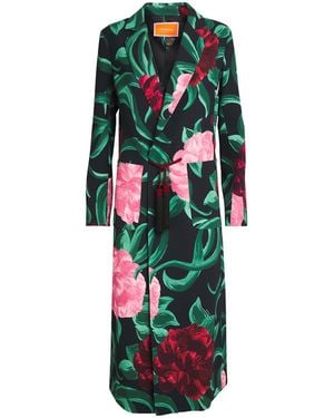 La DoubleJ Floral Peony Duster Coat - Green