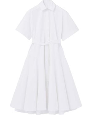McQueen Poplin Midi Dress - White