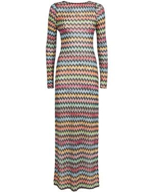 Missoni Backless Zigzag Maxi Dress - Multicolour