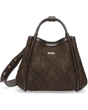 Max Mara Extra-Small Embellished Marine Top-Handle Bag - Brown