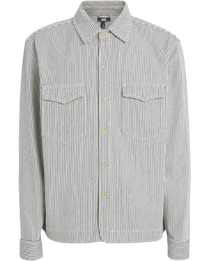 PAIGE Stripe Rinzi Denim Shirt - Grey