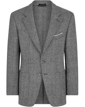 Tom Ford Herringbone Blazer - Gray