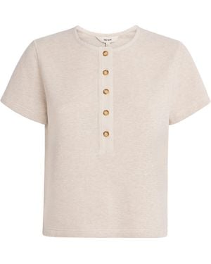 ME+EM Waffle-Knit Henley Baby T-Shirt - White