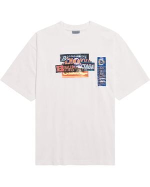 Balenciaga Bumper Sticker T-Shirt - White