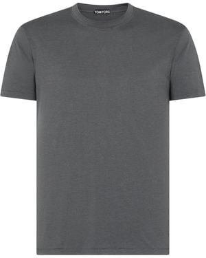 Tom Ford Lyocell-Cotton T-Shirt - Grey