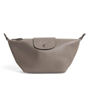 Longchamp Extra-Small Leather Le Pliage Xtra Cross-Body Bag - Grey