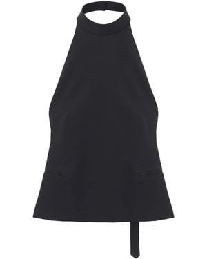 McQueen Wool Halterneck Top - Blue