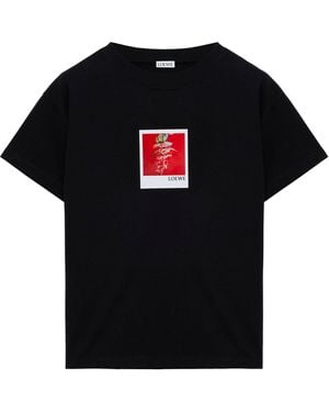 Loewe Stretch-Cotton Polaroid T-Shirt - Black