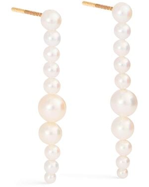 Sophie Bille Brahe And Pearl Sienna Moon Earrings - White