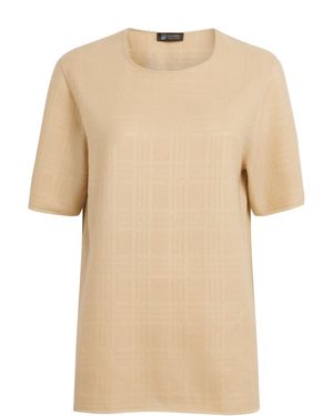 Colombo Cashmere-Silk Knit T-Shirt - Natural