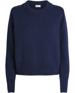 With Nothing Underneath Wool Devon Jumper - Blue