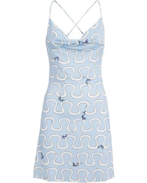 PUCCI Jersey Print Mini Dress - Blue