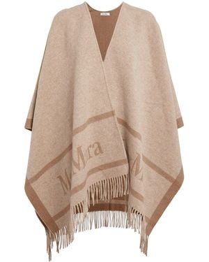 コート MAX MARA Chalk Jacquard Cape Max Mara Chalk Jacquard Cape in White | Lyst