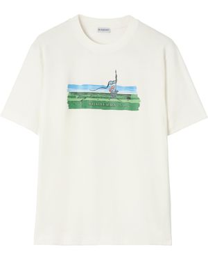 Burberry Cotton Maze Print T-Shirt - White