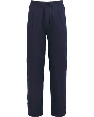 Zimmerli of Switzerland Linen-Cotton Drawstring Trousers - Blue