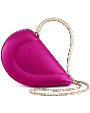 BVLGARI Mini Leather Serpenti Cuoricino Top-Handle Bag - Pink