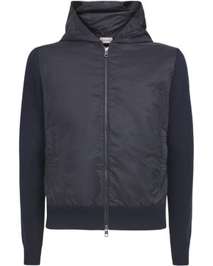 Moncler Hybrid Hooded Cardigan - Blue