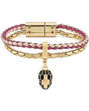 BVLGARI Leather Serpenti Forever Bracelet - Metallic