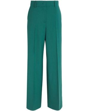 Weekend by Maxmara Virgin Wool Tailored Trousers - Green