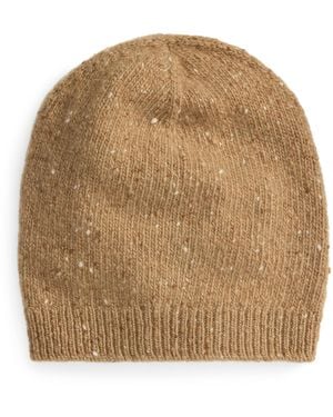 Ralph Lauren Cashmere-Blend Donegal Hat - Natural