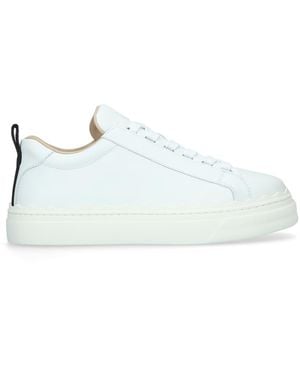 Chloé Leather Lauren Trainers - Blue
