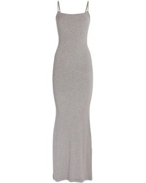Skims Soft Lounge Long Slip Dress - Grey