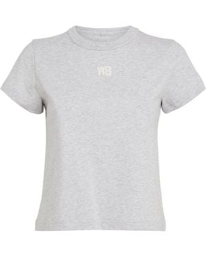 Alexander Wang Puff Logo Cropped T-Shirt - White