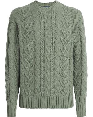 Polo Ralph Lauren Cotton-Blend Fisherman' Sweater - Green