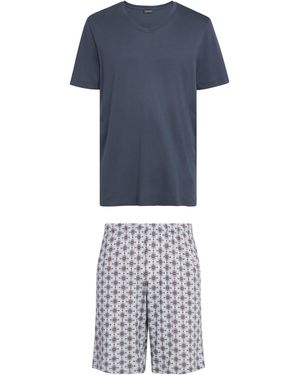 Hanro Cotton Day & Night Pyjama Set - Blue