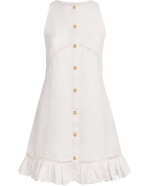 Maje Embroidered Mini Dress - White