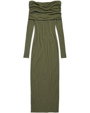 Balenciaga Long-Sleeve Maxi Dress - Green