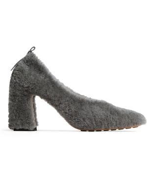 Bottega Veneta Shearling Allegra Pumps 90 - Gray