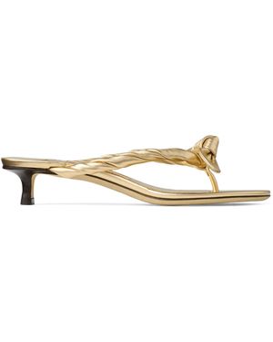 Jimmy Choo Liss Leather Mules - Natural