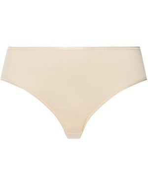 Hanro Cotton Seamless Midi Briefs - Natural