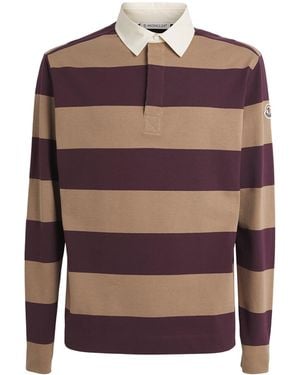Moncler Cotton Stripe Rugby Shirt - Brown