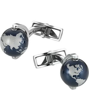 Montblanc Stainless Steel Heritage Spirit Cufflinks - Blue