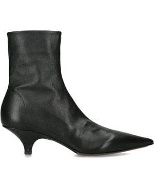 Neous Leather Poera Sock Ankle Boots 40 - Black