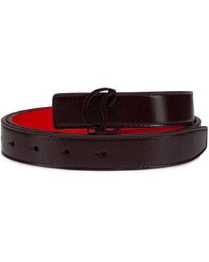 Christian Louboutin Loubi54 Leather Reversible Belt - Red