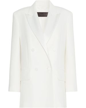 Max Mara Double-Breasted Blazer - White