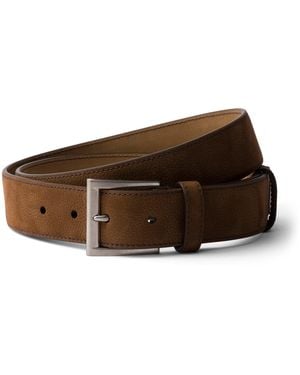 Prada Nubuck Leather Belt - Brown