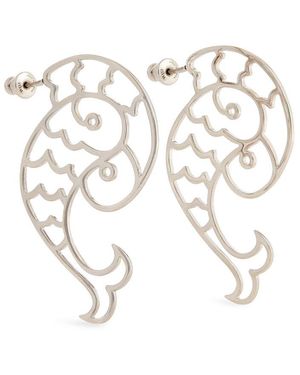 Emilio Pucci Fish Earrings - Metallic