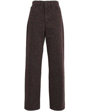 Rag & Bone Leopard Shea Straight High-Rise Jeans - Brown
