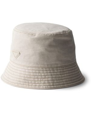 Prada Twill Bucket Hat - Grey