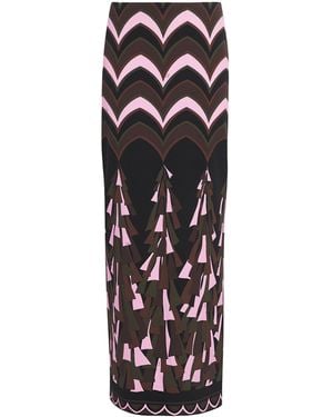 PUCCI Baiadera Print Tecno Maxi Skirt - Black