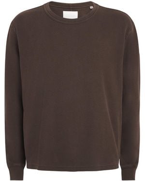 Citizens of Humanity Cotton Waffle-Stitch Jumper - Brown