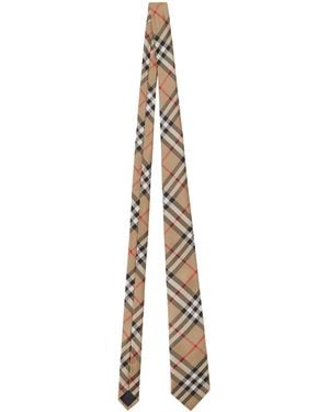 Burberry Silk Vintage Check Tie - Metallic