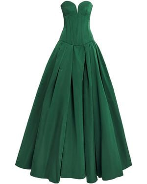 Zuhair Murad Strapless Corset Gown - Green