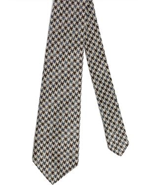 dunhill Silk Printed Tie - White