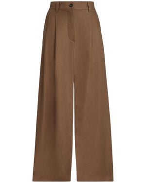 Brunello Cucinelli Linen Maxi Skirt - Brown