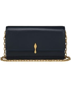 Christian Louboutin Bettina Leather Chain Wallet - Blue